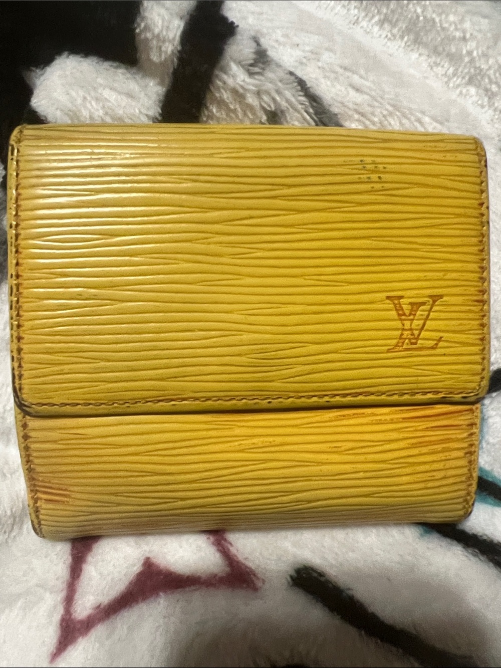 Louis Vuitton Yellow Epi Leather Compact Wallet